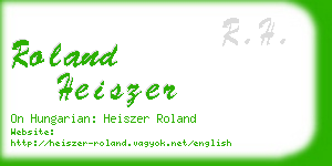 roland heiszer business card